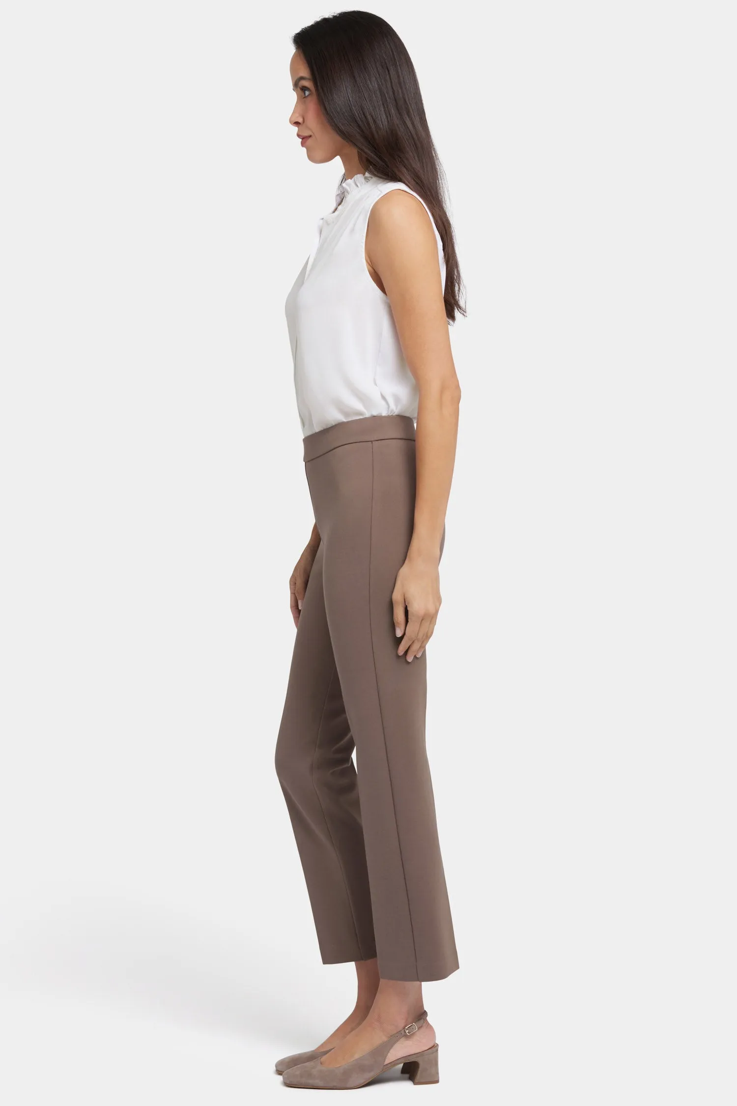 Pull-On Slim Ankle Trouser Pants - Incense