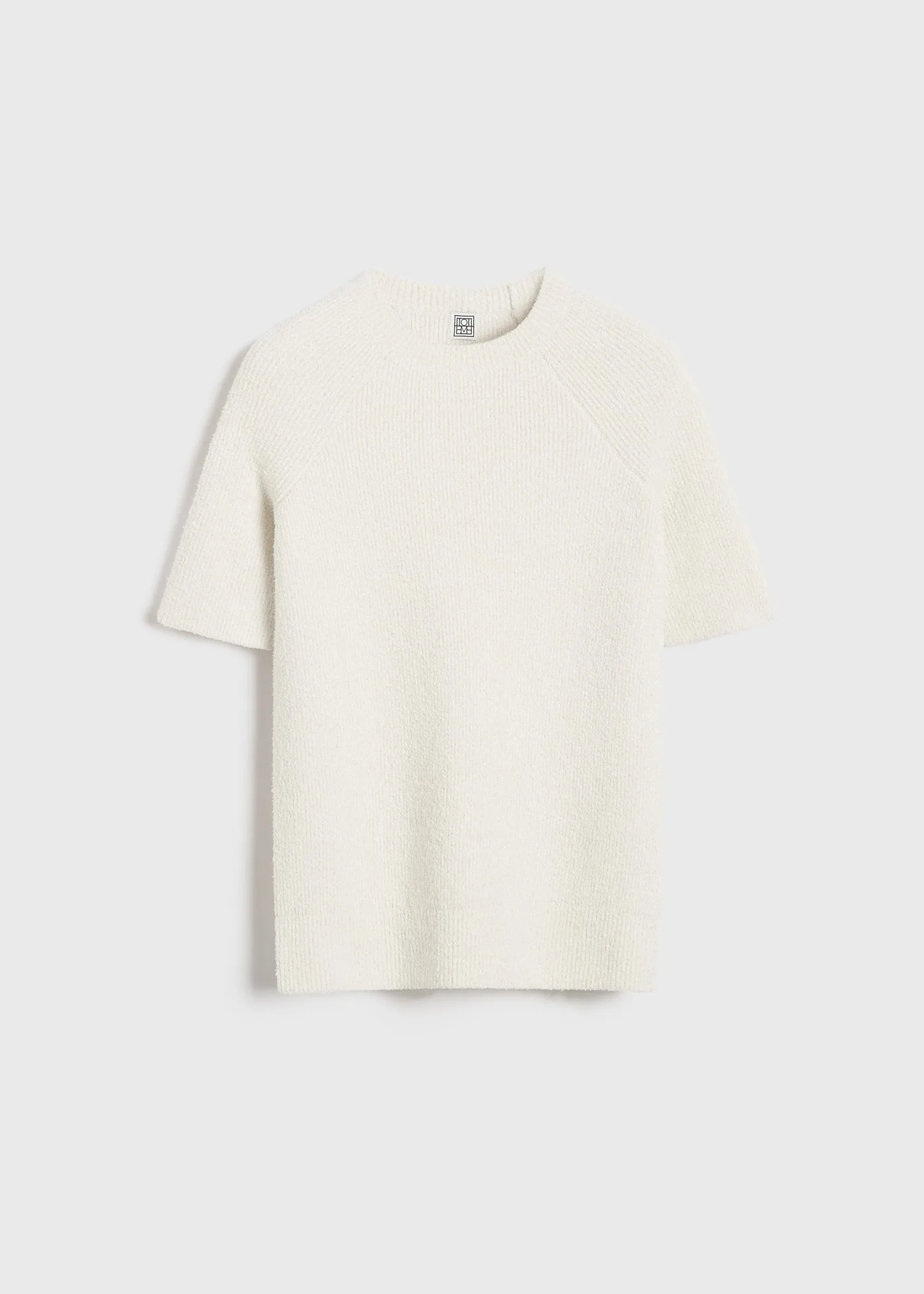 Raglan-sleeve terry knit white