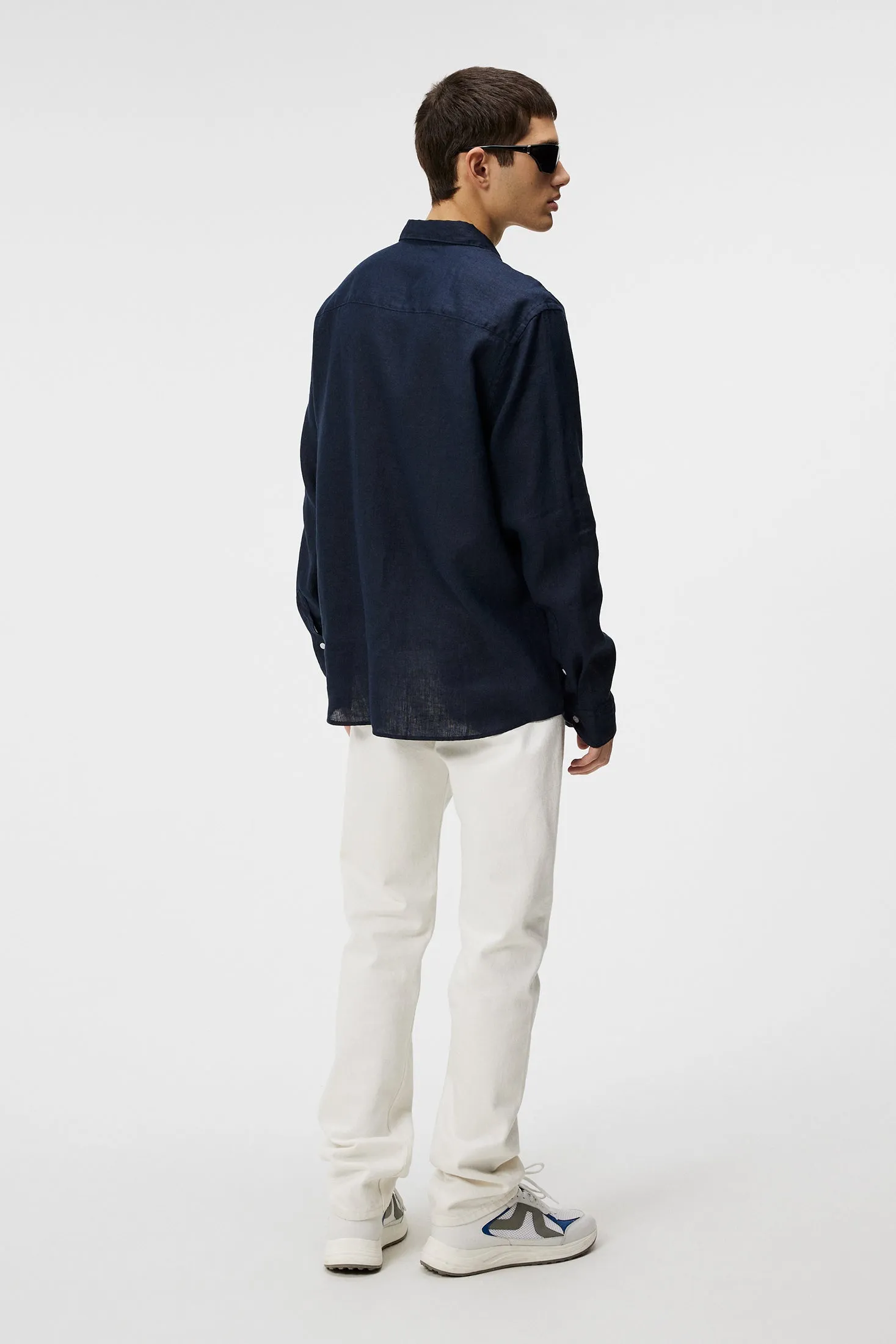 Reg LS Clean Linen Shirt / JL Navy