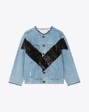 RENE GIANT V DENIM JACKET - BLACK