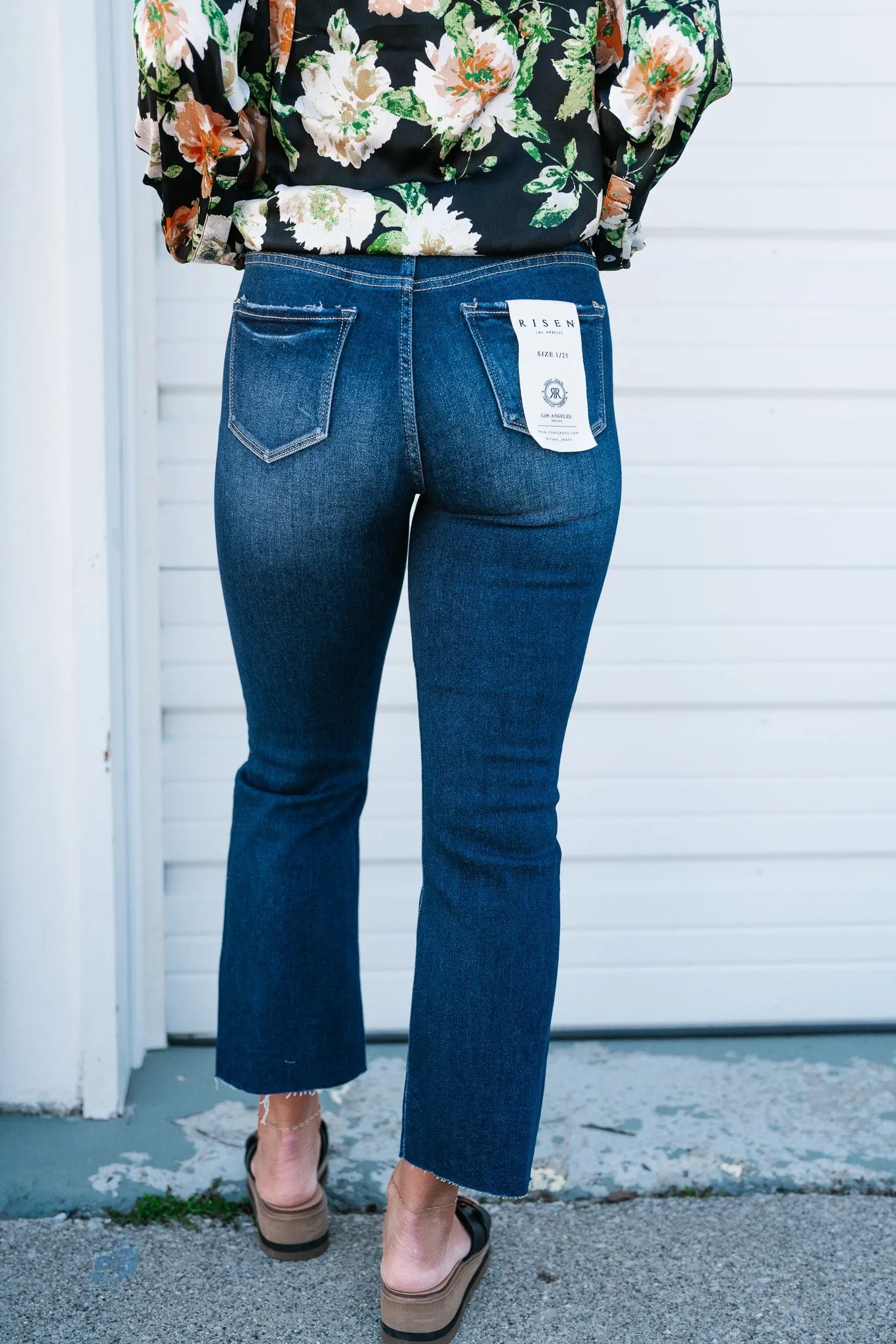 Risen Goldie High Rise Flare Button Down Jean