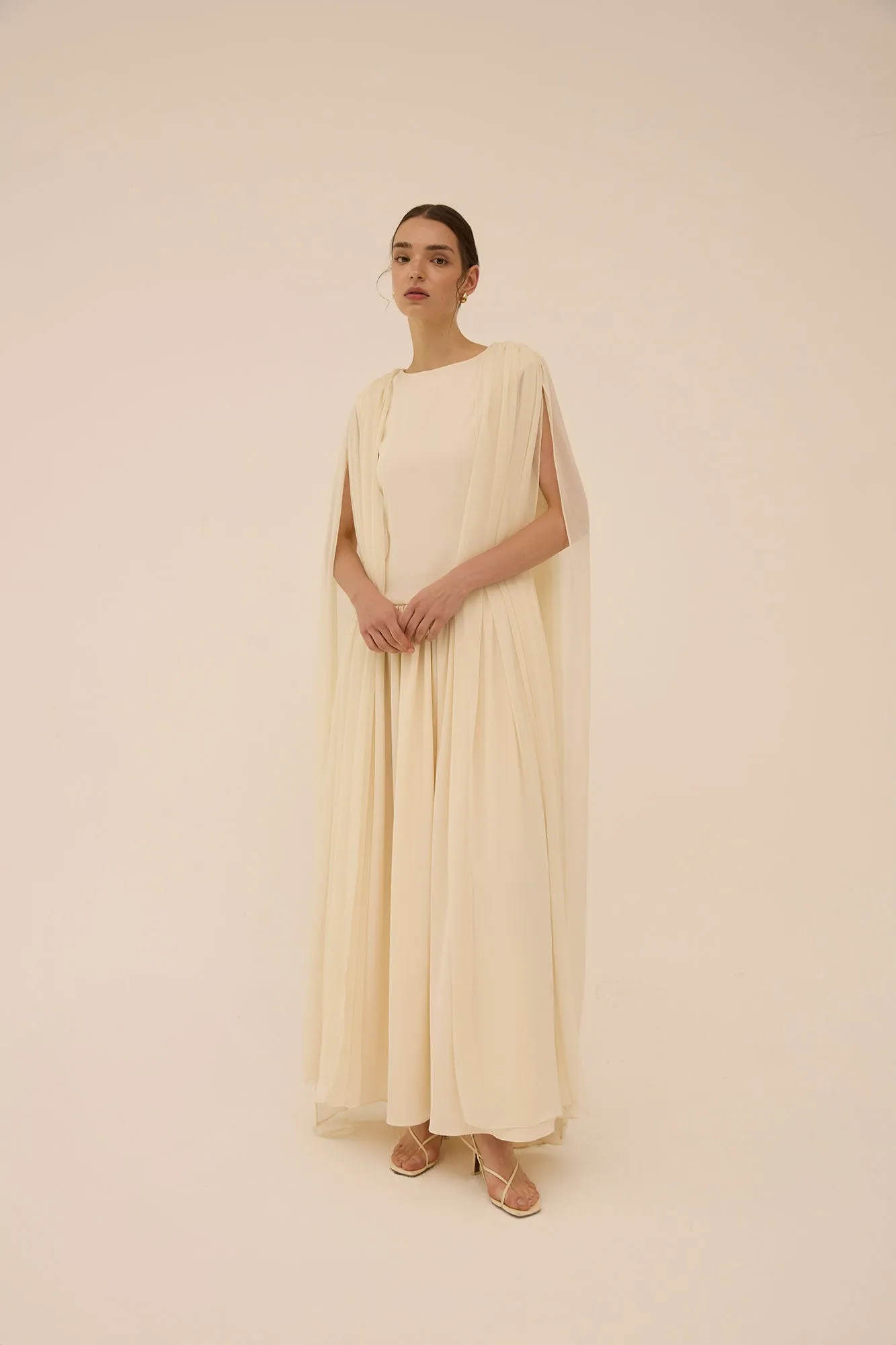 Sahab Scarf Dress in Cream