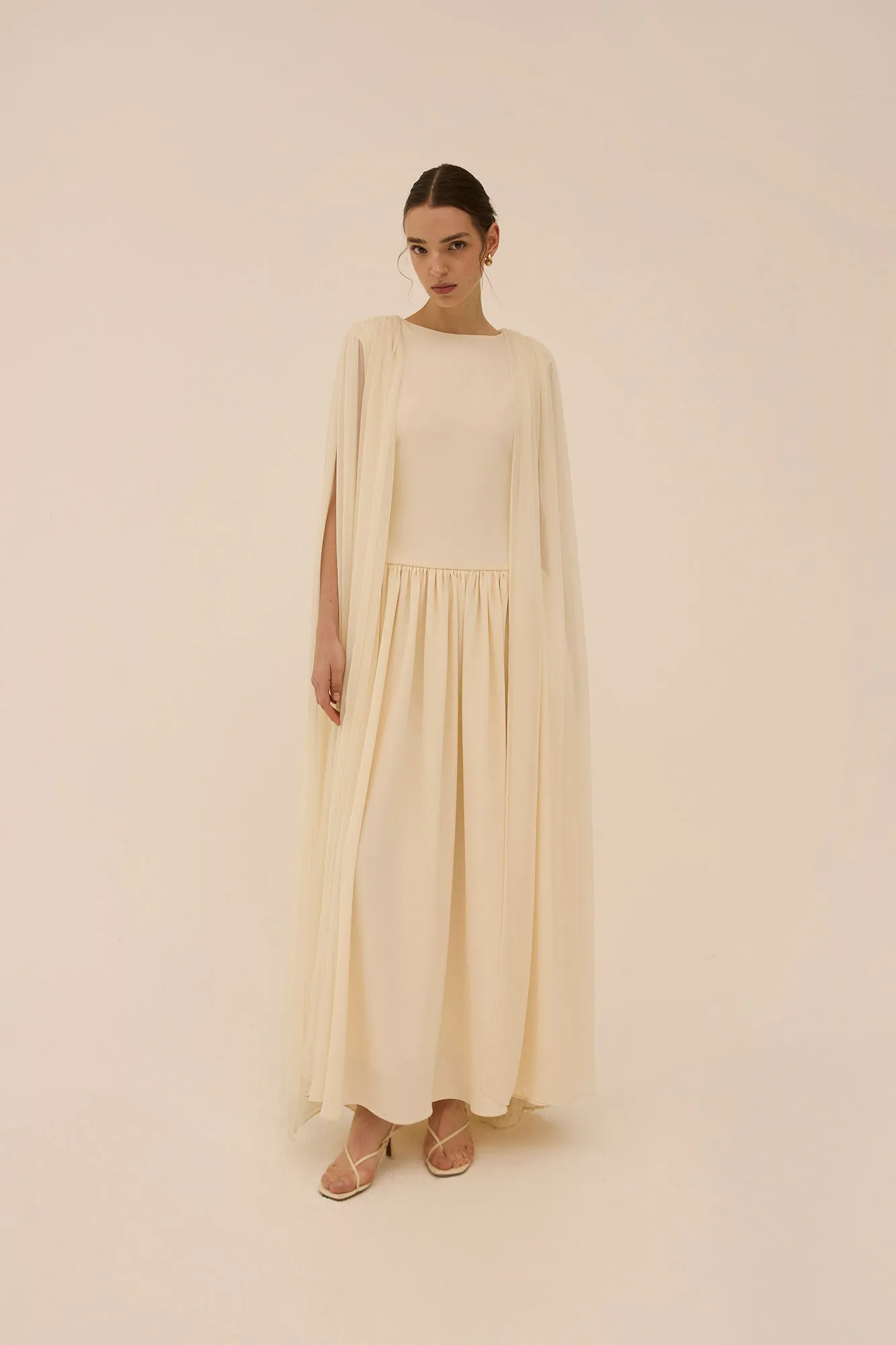 Sahab Scarf Dress in Cream