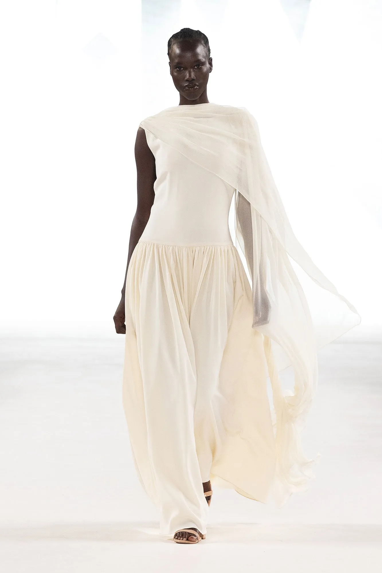 Sahab Scarf Dress in Cream