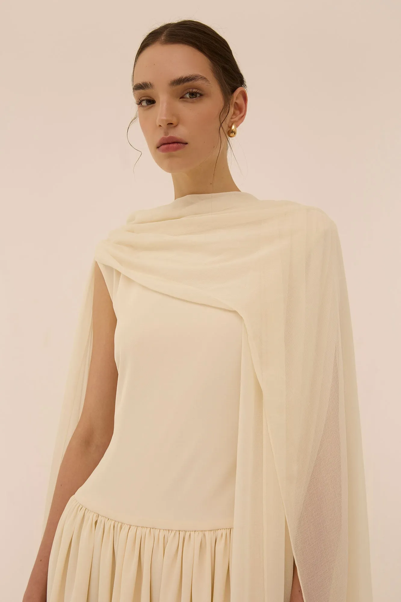 Sahab Scarf Dress in Cream