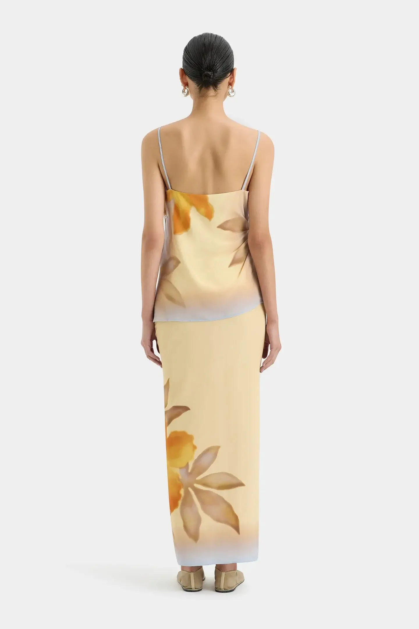 SERENE TIE MIDI SKIRT
