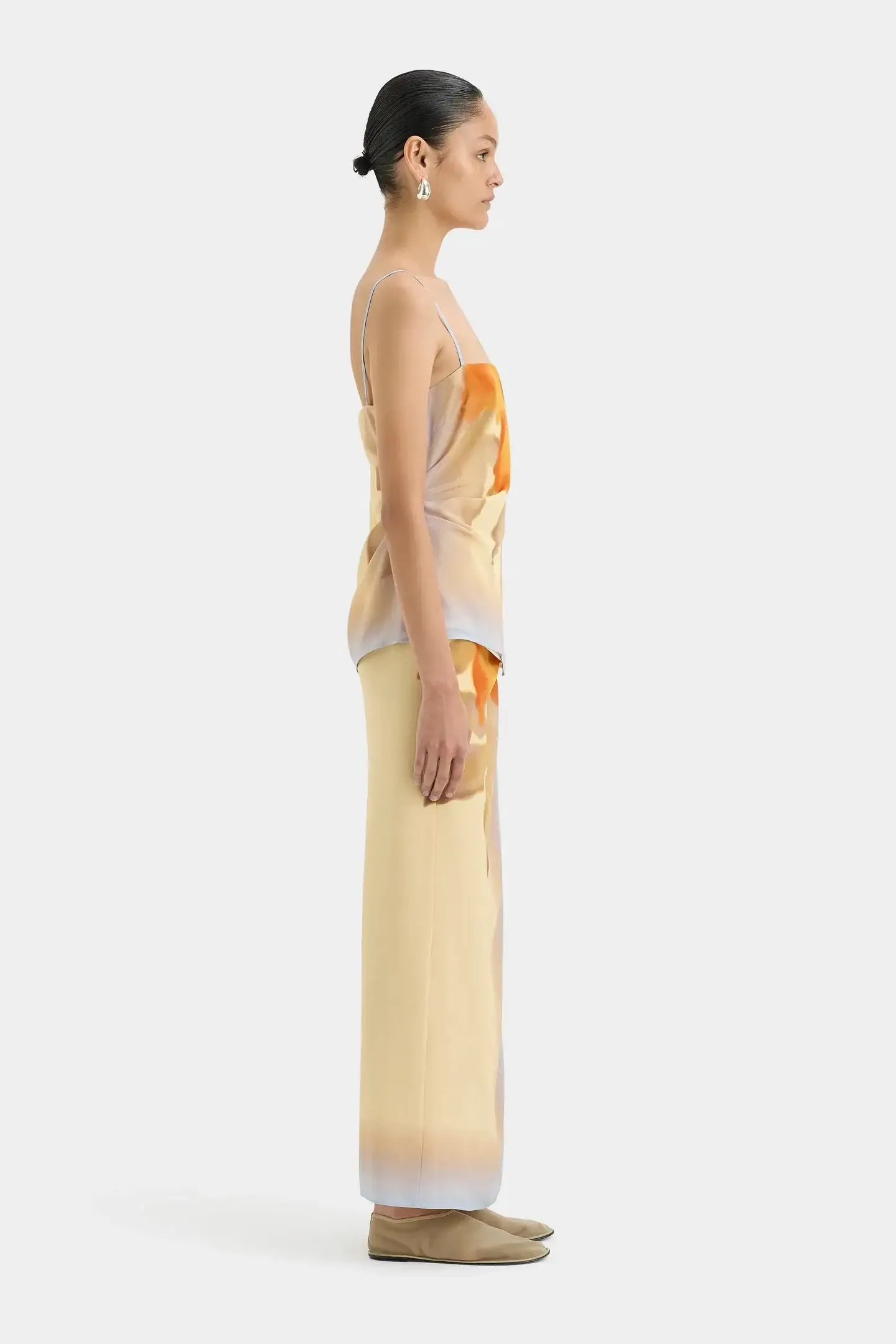 SERENE TIE MIDI SKIRT