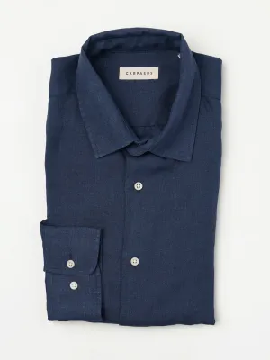 Shirt Linen Verzasca Navy | Carpasus