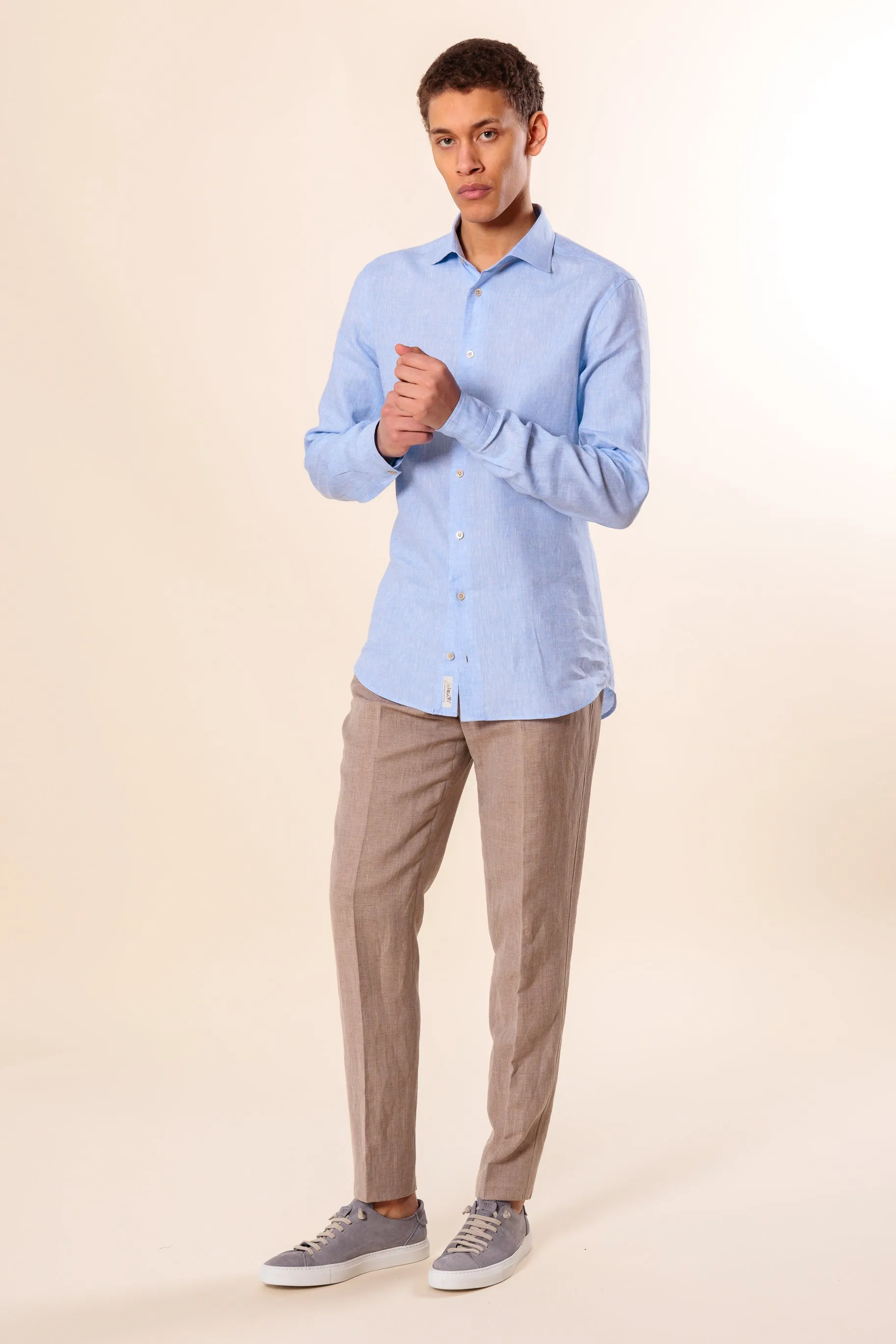 Shirt "PORTOFINO" / Linen by Solbiati