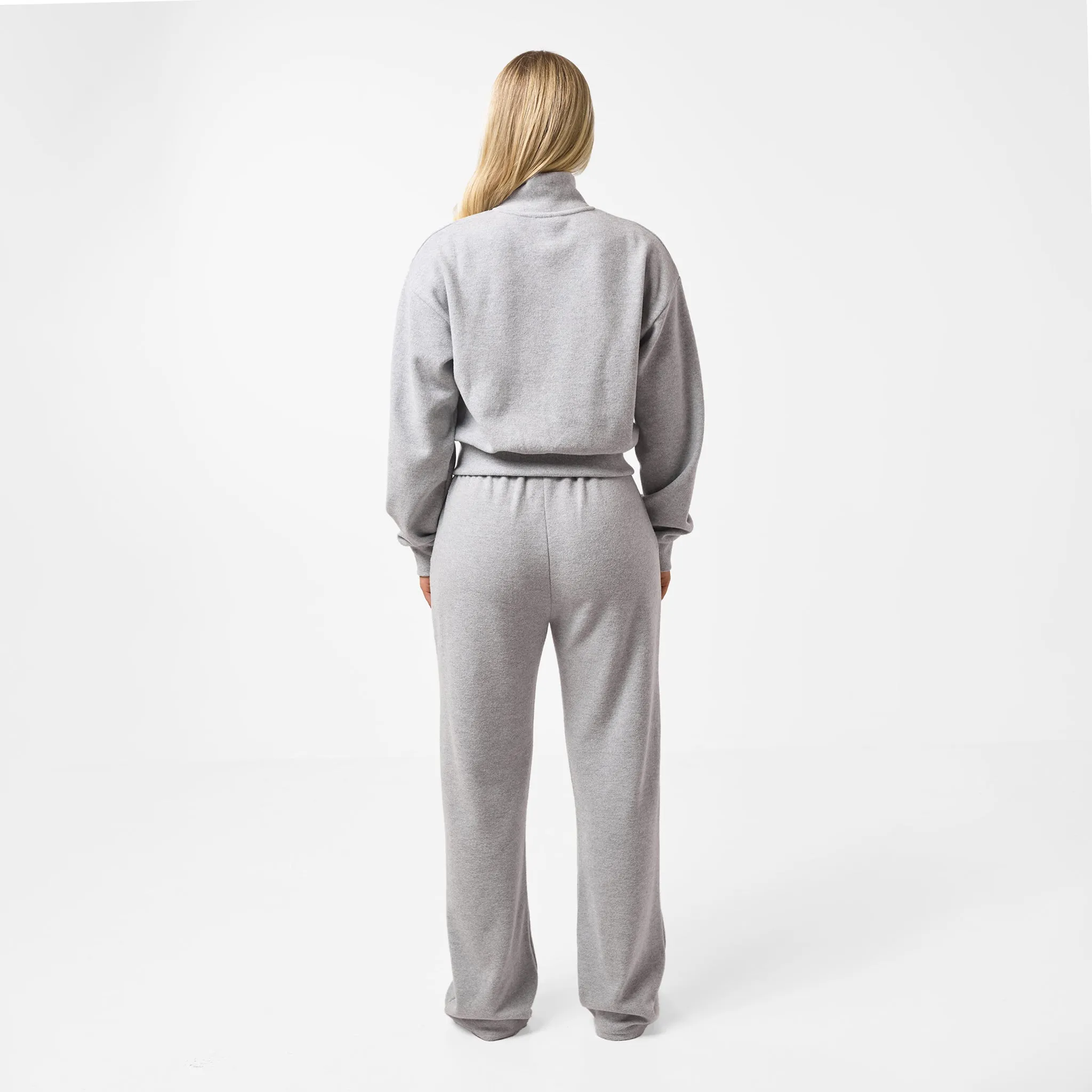 Soft Knit Bomber Tracksuit | Grey Marl