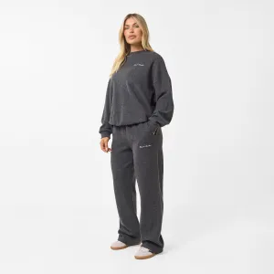 Soft Knit Crewneck Tracksuit | Charcoal