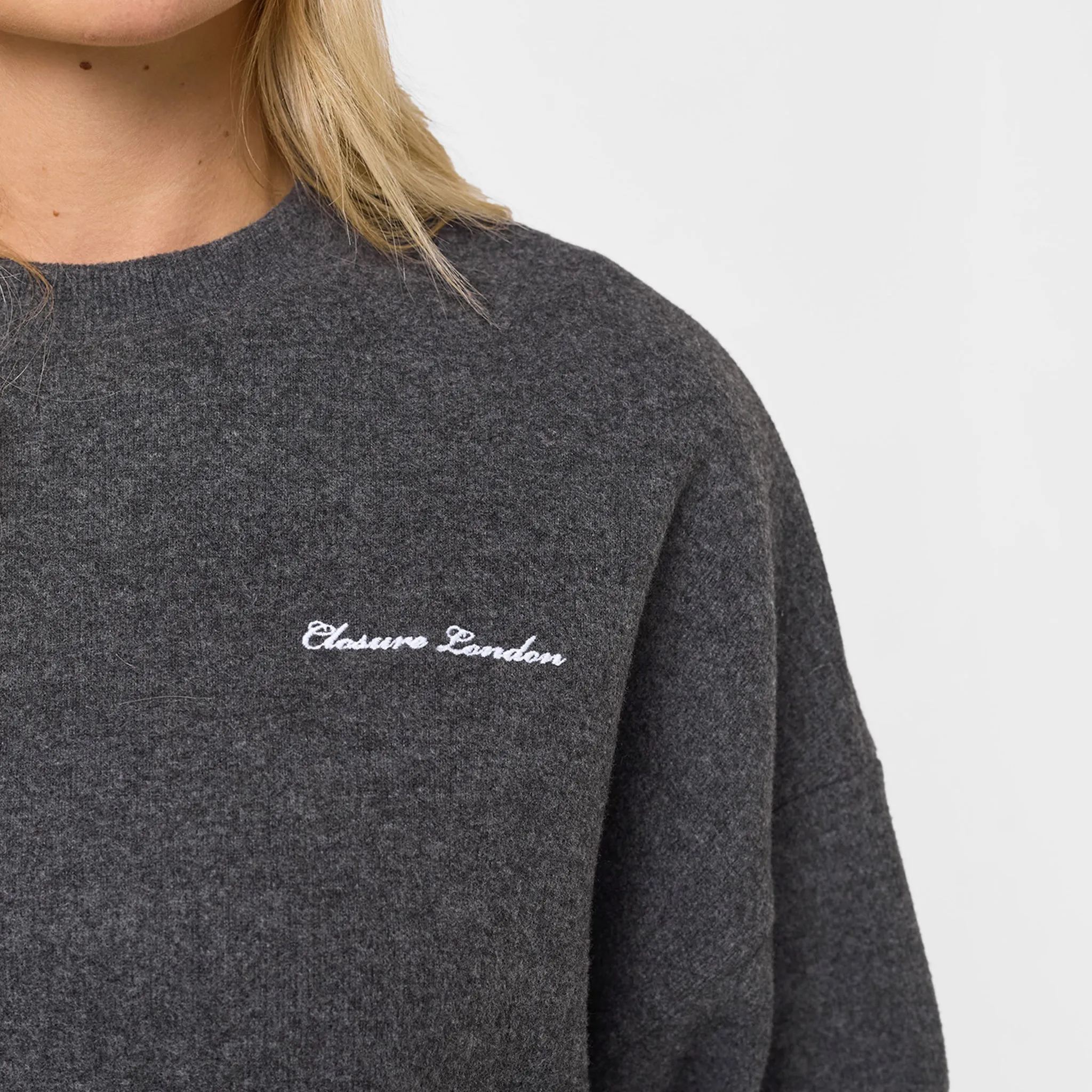 Soft Knit Crewneck Tracksuit | Charcoal