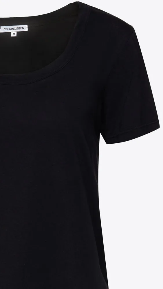 Standard Scoop Tee - Jet Black