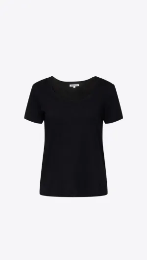 Standard Scoop Tee - Jet Black