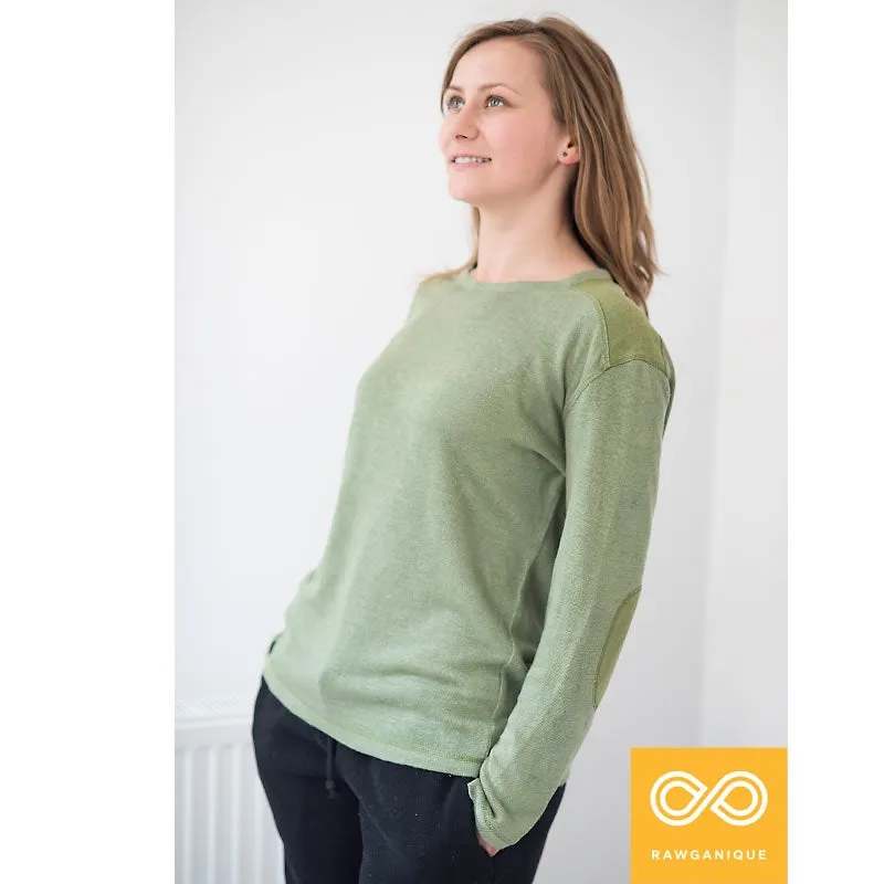 STRAVINSKY 100% Organic Linen Long-sleeve Knit Shirt (100% Biodegradable OC Thread Option) (Unisex)
