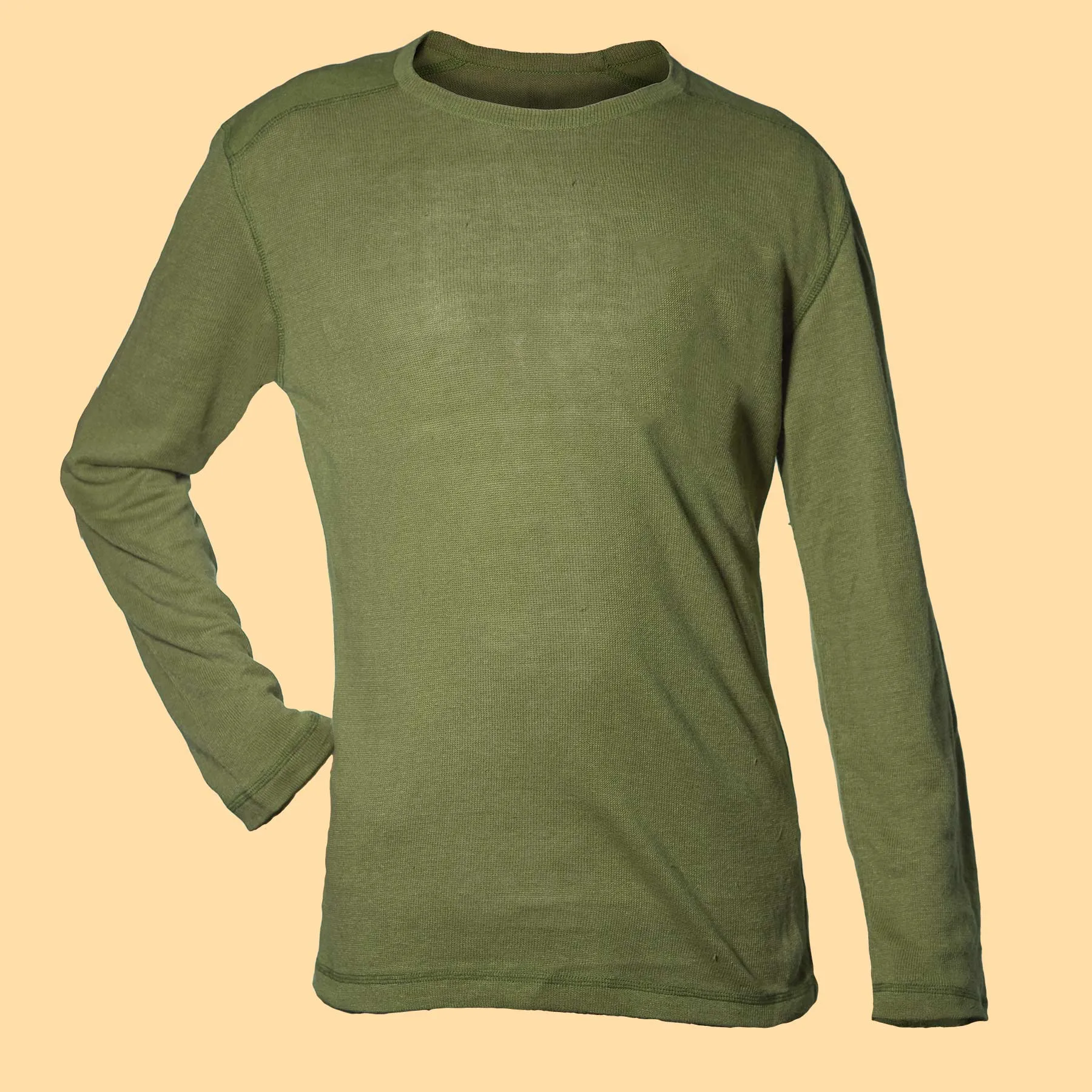 STRAVINSKY 100% Organic Linen Long-sleeve Knit Shirt (100% Biodegradable OC Thread Option) (Unisex)