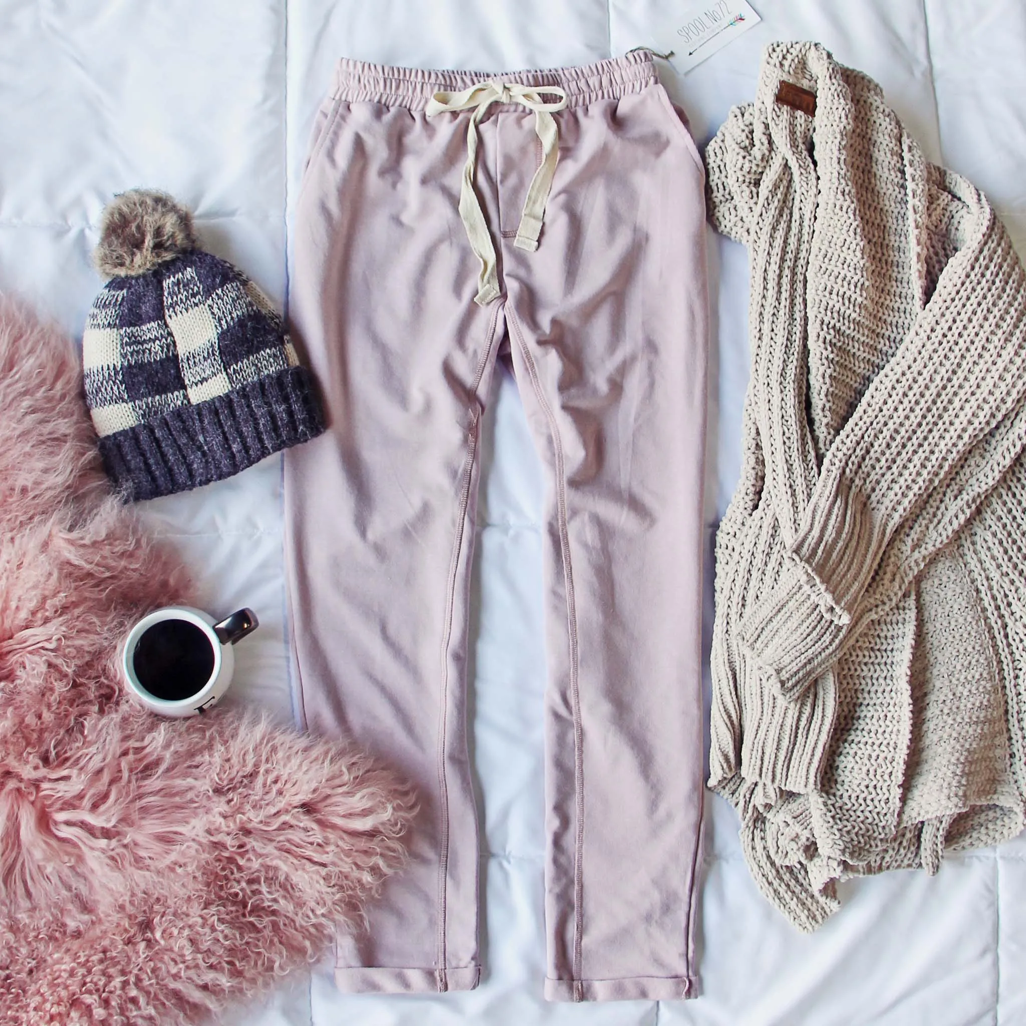 Sweet Cuff Joggers in Mauve