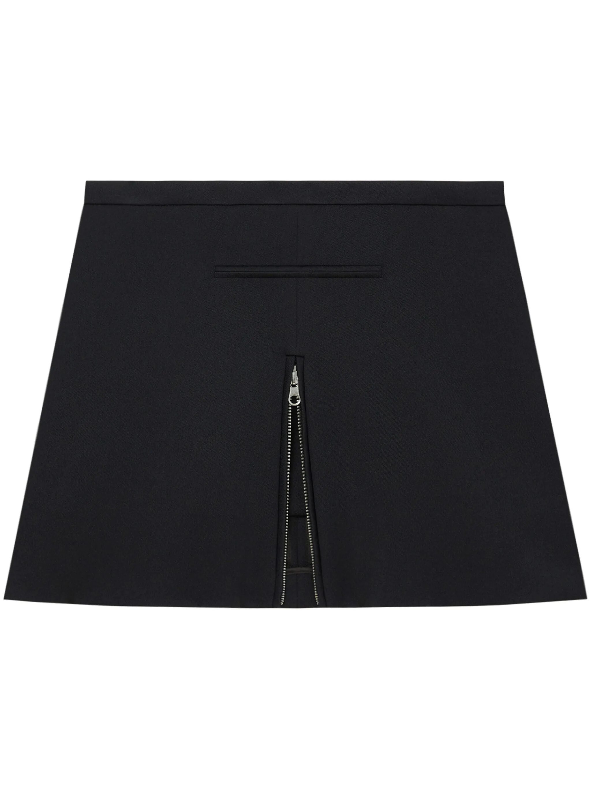 tailored zip-detail twill miniskirt