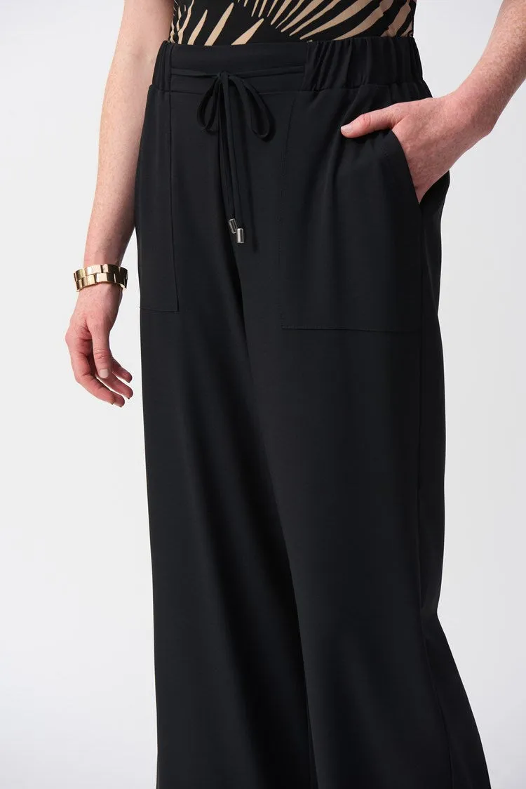 Textured Woven Wide Leg Pants