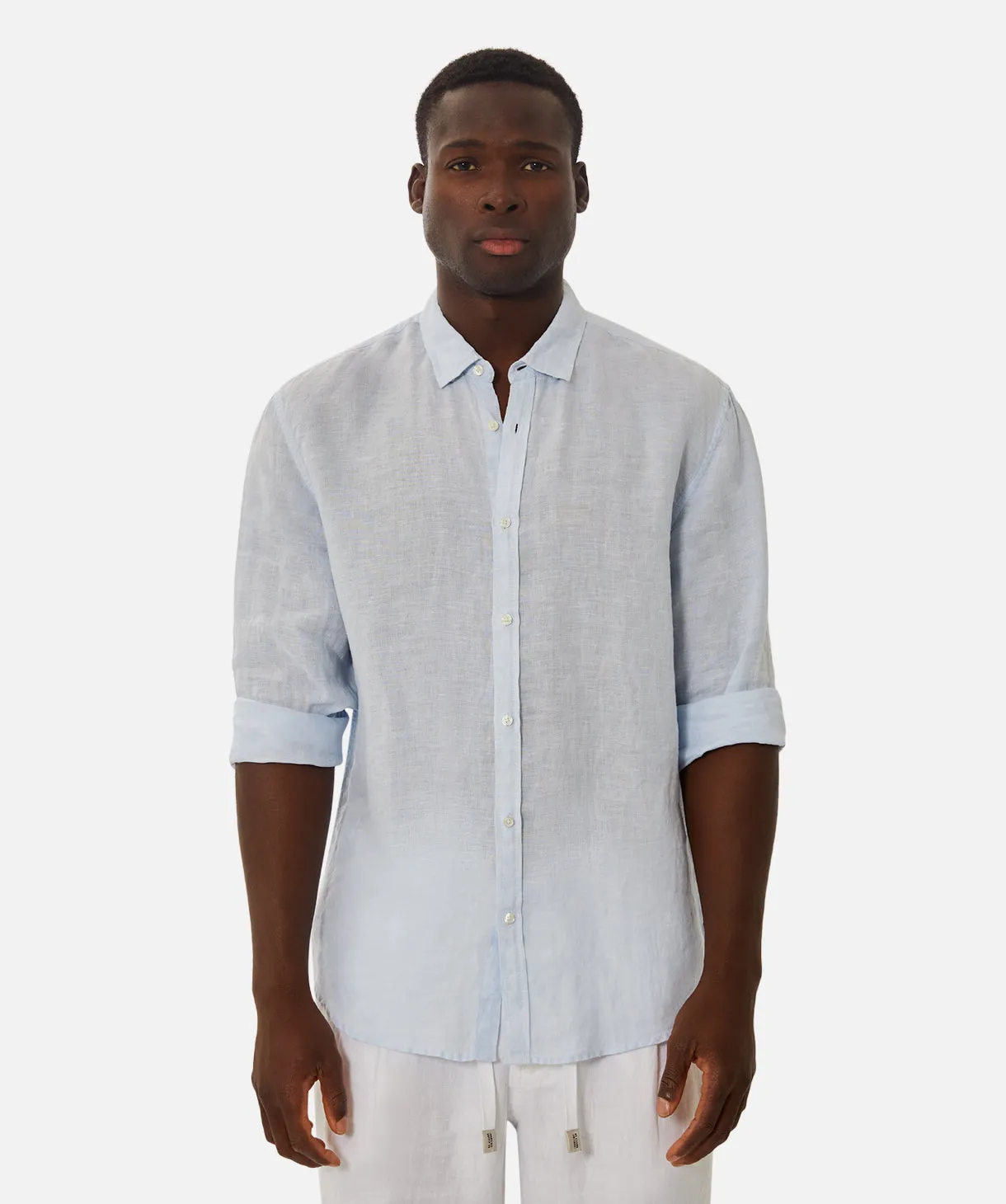 The Tennyson Linen L/s Shirt - Sky