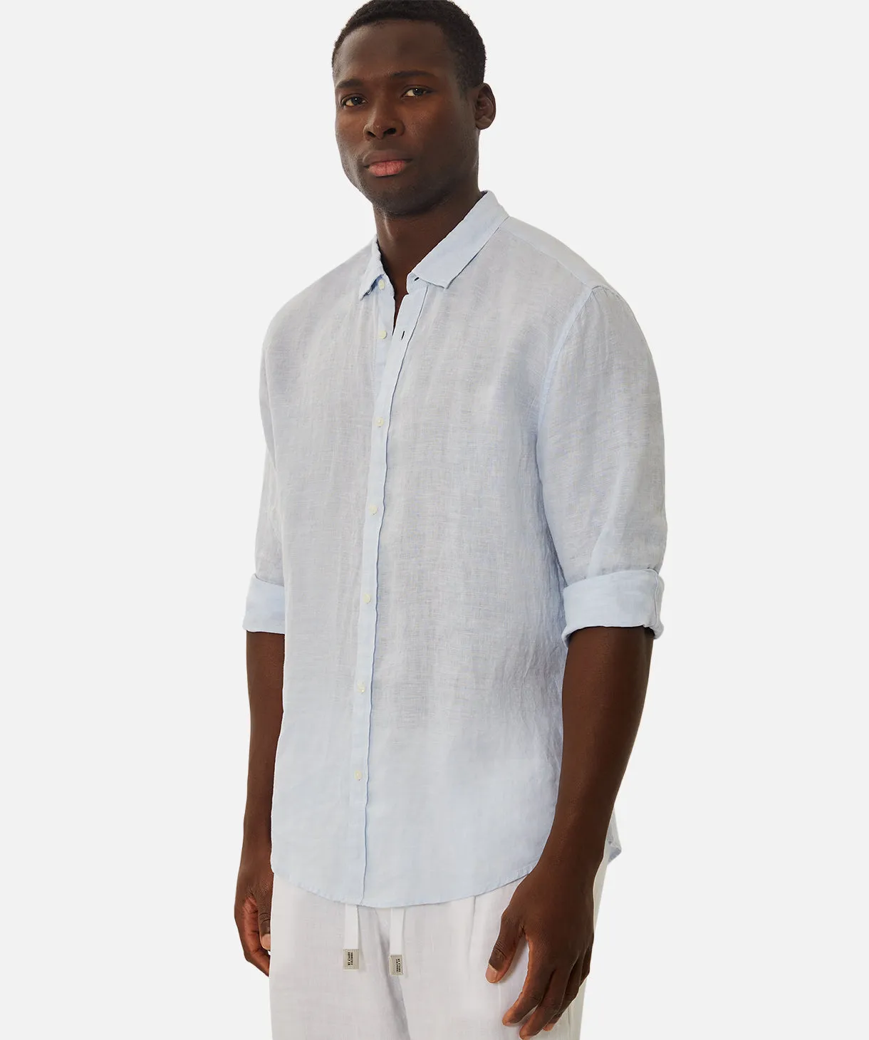 The Tennyson Linen L/s Shirt - Sky