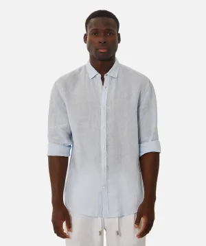 The Tennyson Linen L/s Shirt - Sky