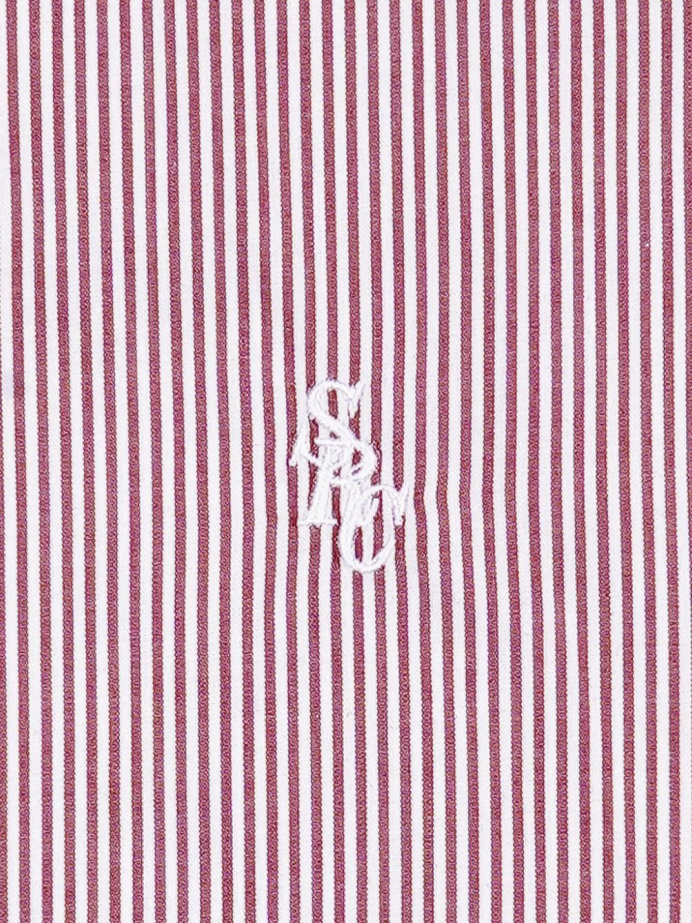Utility logo-embroidered striped shirt
