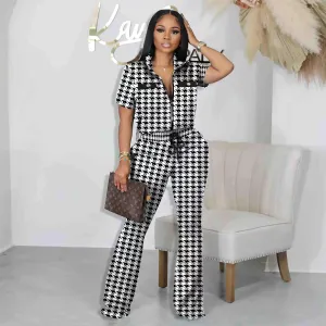 Versatile Women's Popular Loose Printed Two-piece Suits