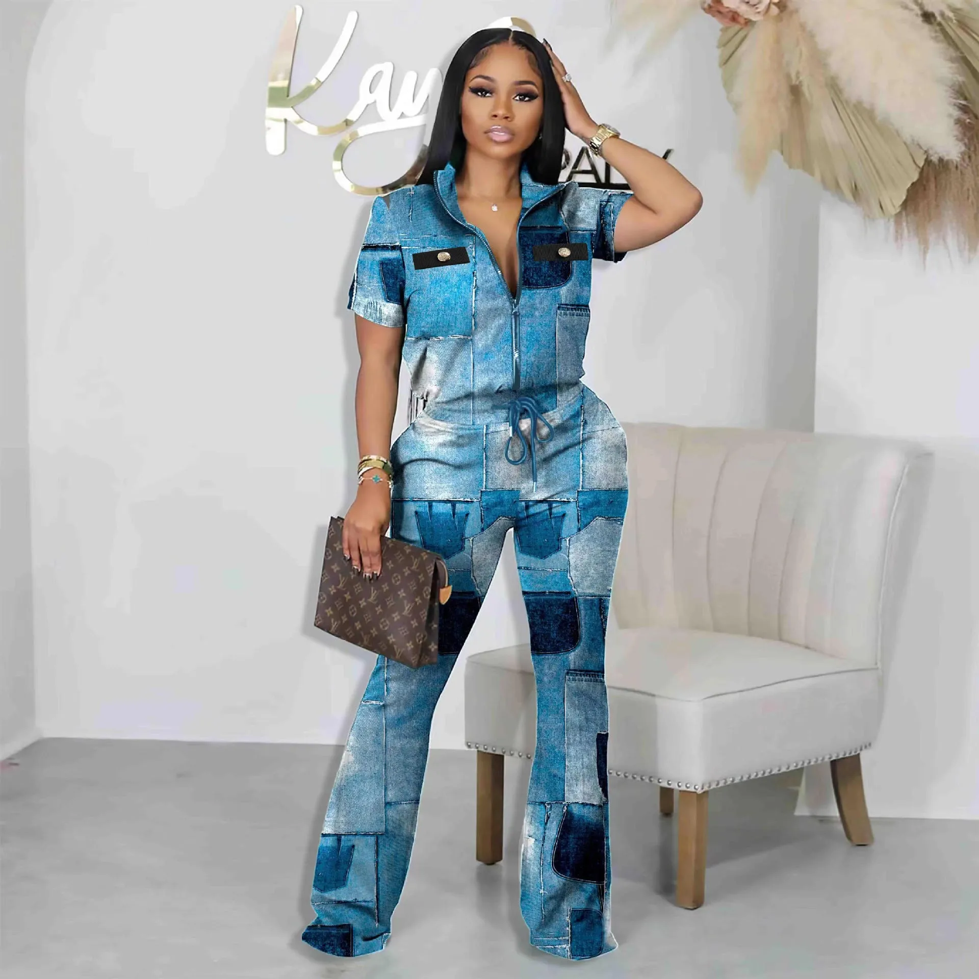 Versatile Women's Popular Loose Printed Two-piece Suits
