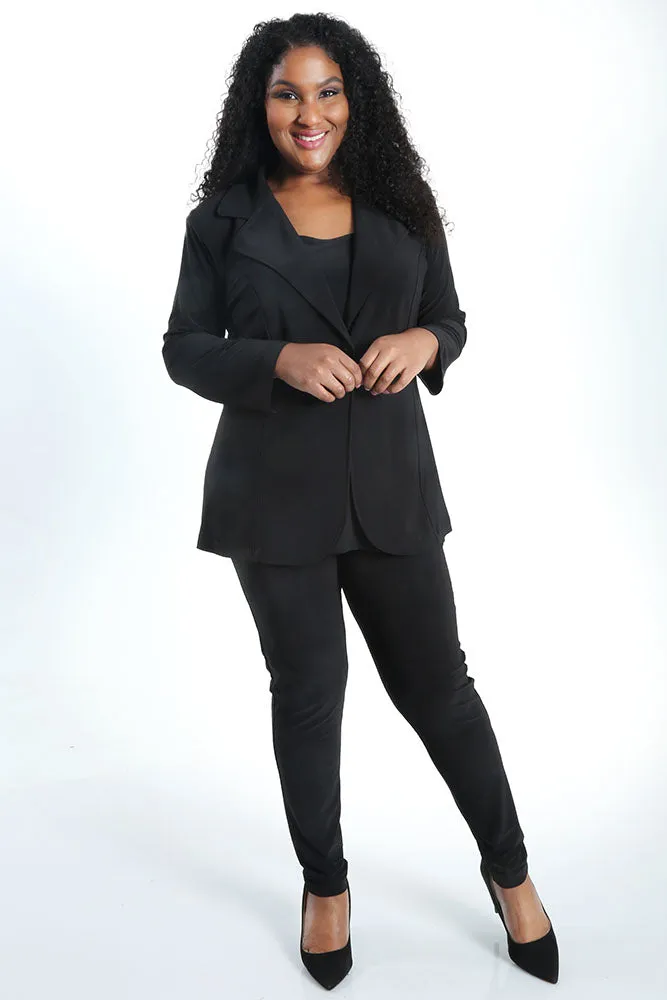 Vikki Vi Jersey Black Blazer