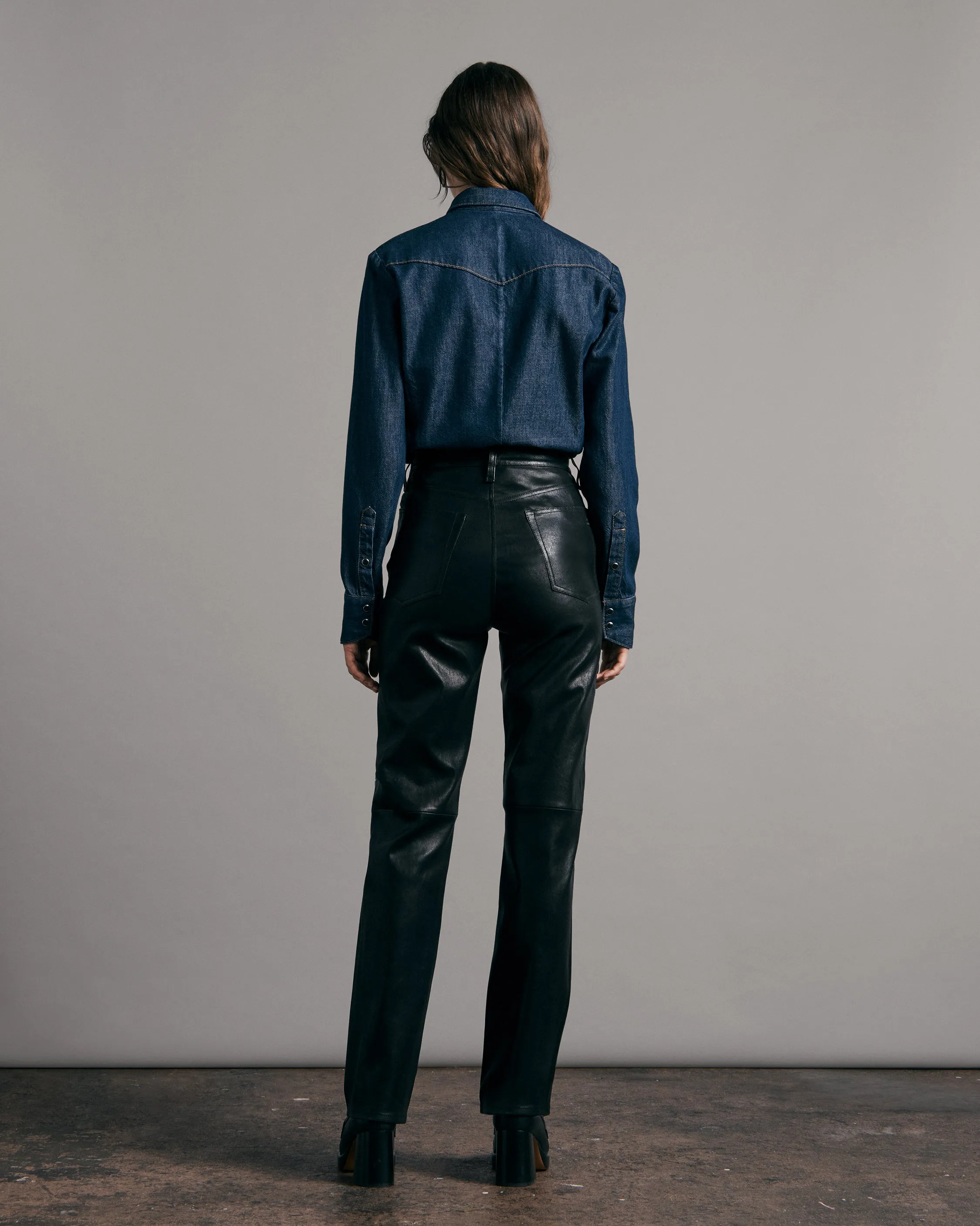 Vintage Leather Cigarette Pants