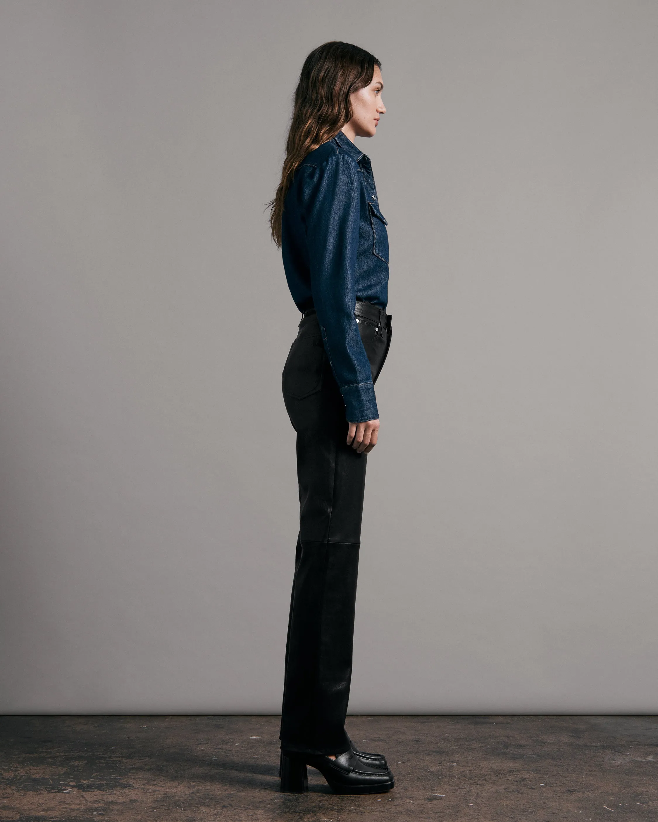 Vintage Leather Cigarette Pants